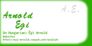 arnold egi business card